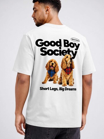 Neverless Shirt 'Good Boy Society'‌‌‌‌‌ in Weiß