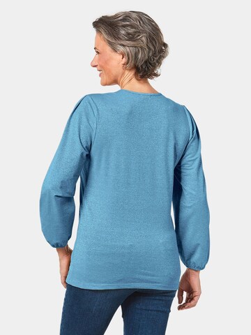 Goldner Shirt in Blau