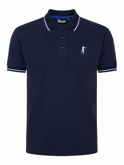 Boxeur des Rues Shirt 'Herren Poloshirt Boxeur des Rues aus Piqué-Baumwolle, Marineblau, Weiß-blaue Streifen'‌ in XS in navy, Produktansicht