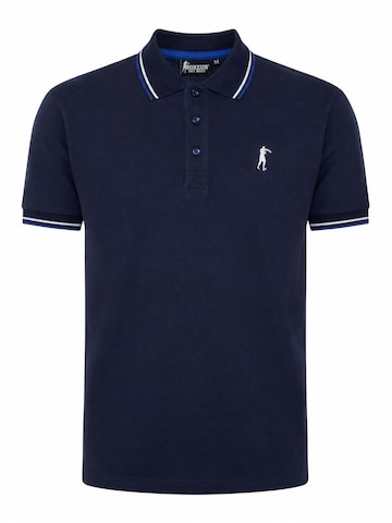 Boxeur des Rues Shirt 'Herren Poloshirt Boxeur des Rues aus Piqué-Baumwolle, Marineblau, Weiß-blaue Streifen' in Blue: front