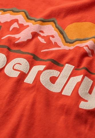 T-Shirt 'Great Outdoors' Superdry en rouge