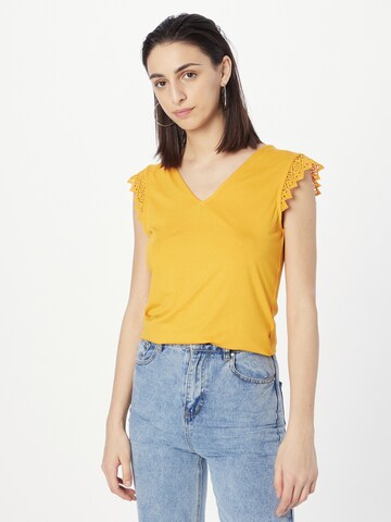 T-shirt 'Caitlin' ABOUT YOU en jaune : devant