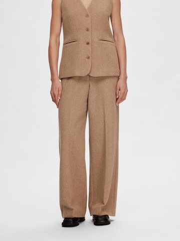 Wide leg Pantaloni di SELECTED FEMME in beige