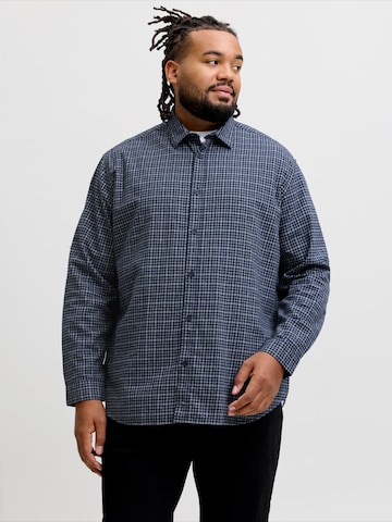 Jack & Jones Plus Comfort Fit Риза 'JJCARTER' в синьо: отпред