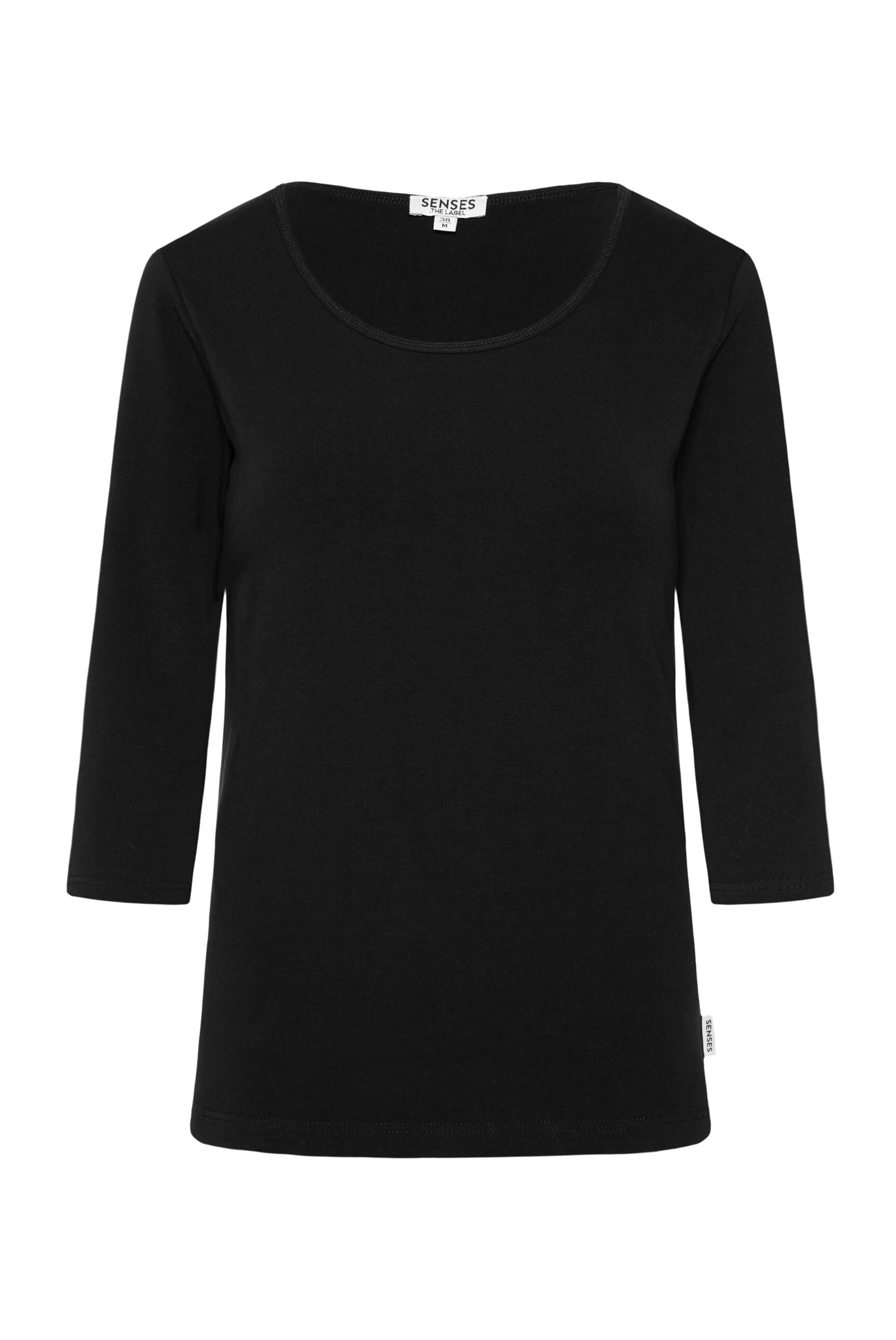 SENSES.THE LABEL Shirt in Schwarz: Vorderseite