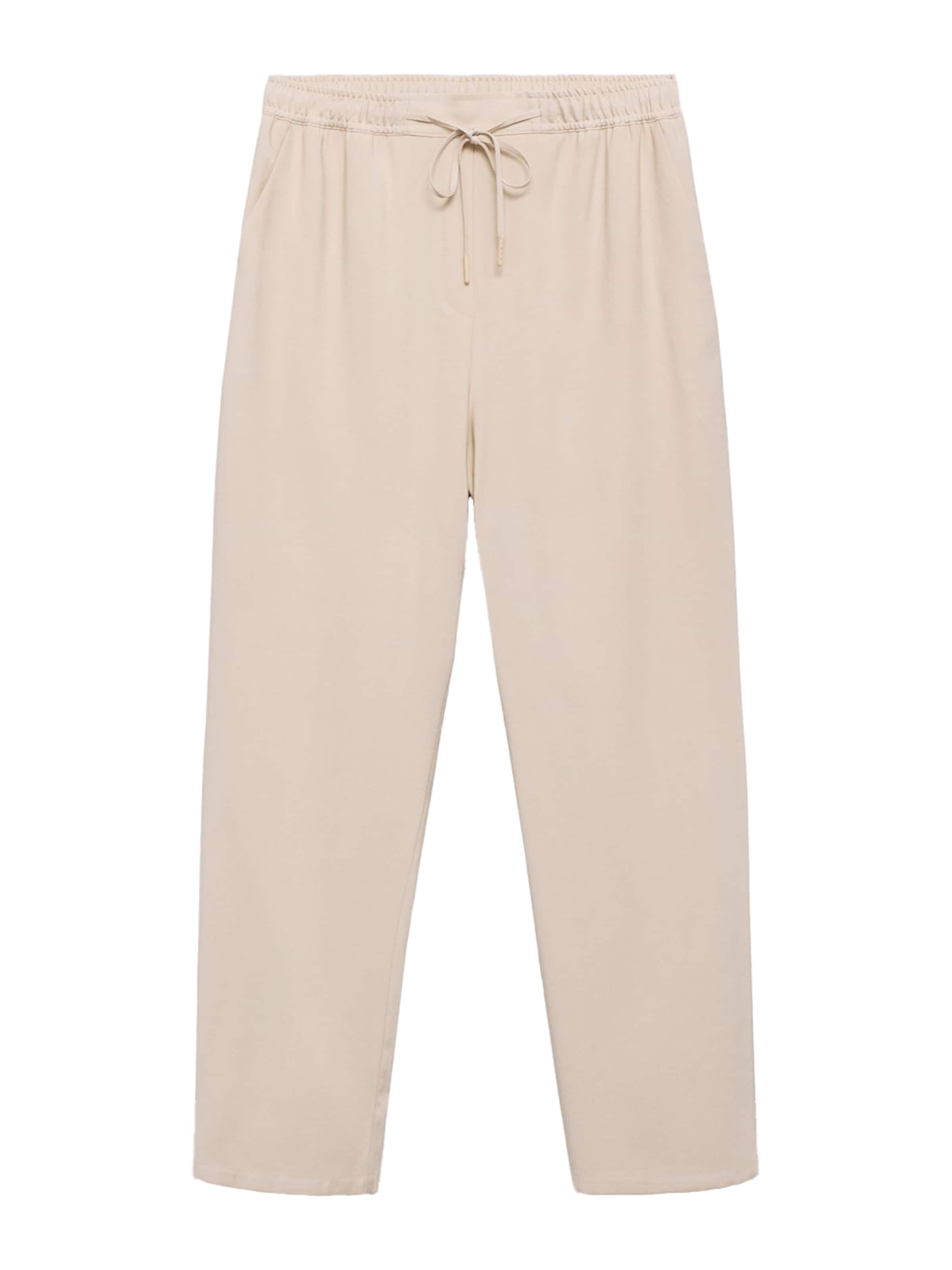 MANGO Nadrág 'FLUIDO' - bézs: elől