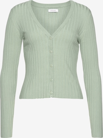 LASCANA Knit Cardigan in Green: front