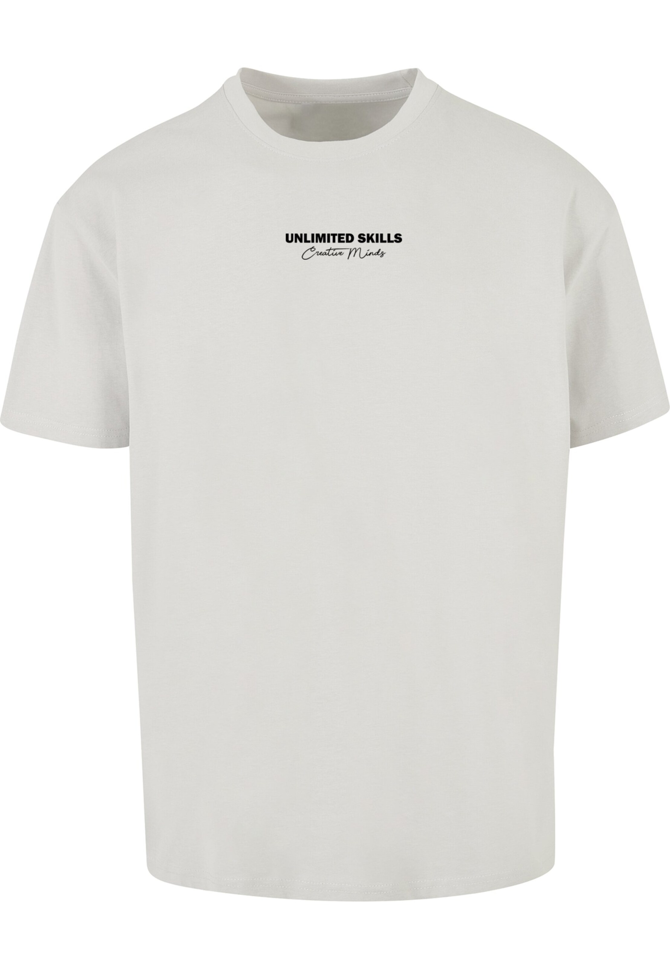 Merchcode Shirt 'Unlimited Skills' in Grey: front