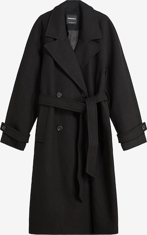 Manteau mi-saison Bershka en noir : devant