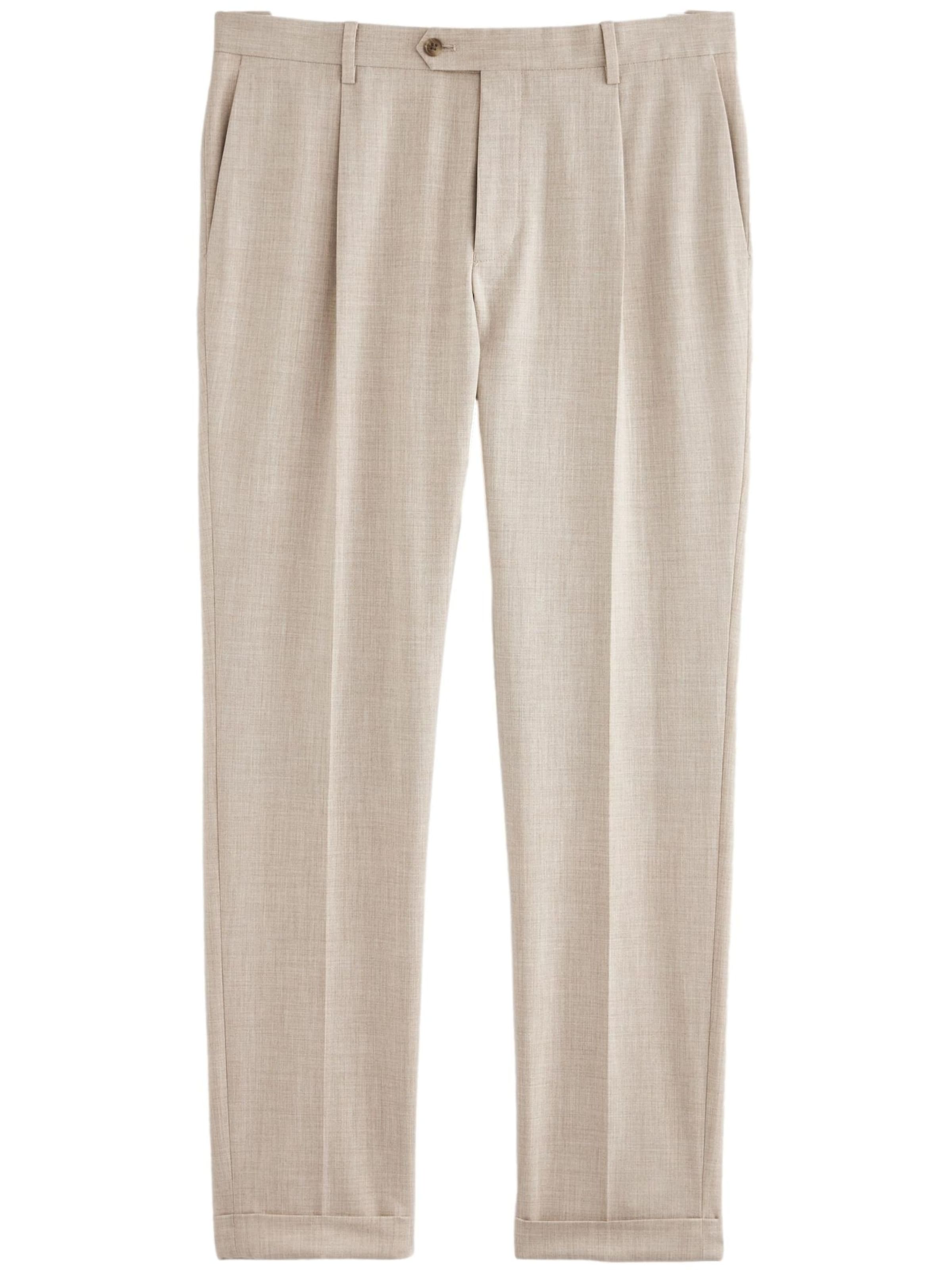 NextTapered Hlače s naborima &#x27;Motion Flex&#x27; - siva boja: prednji dio