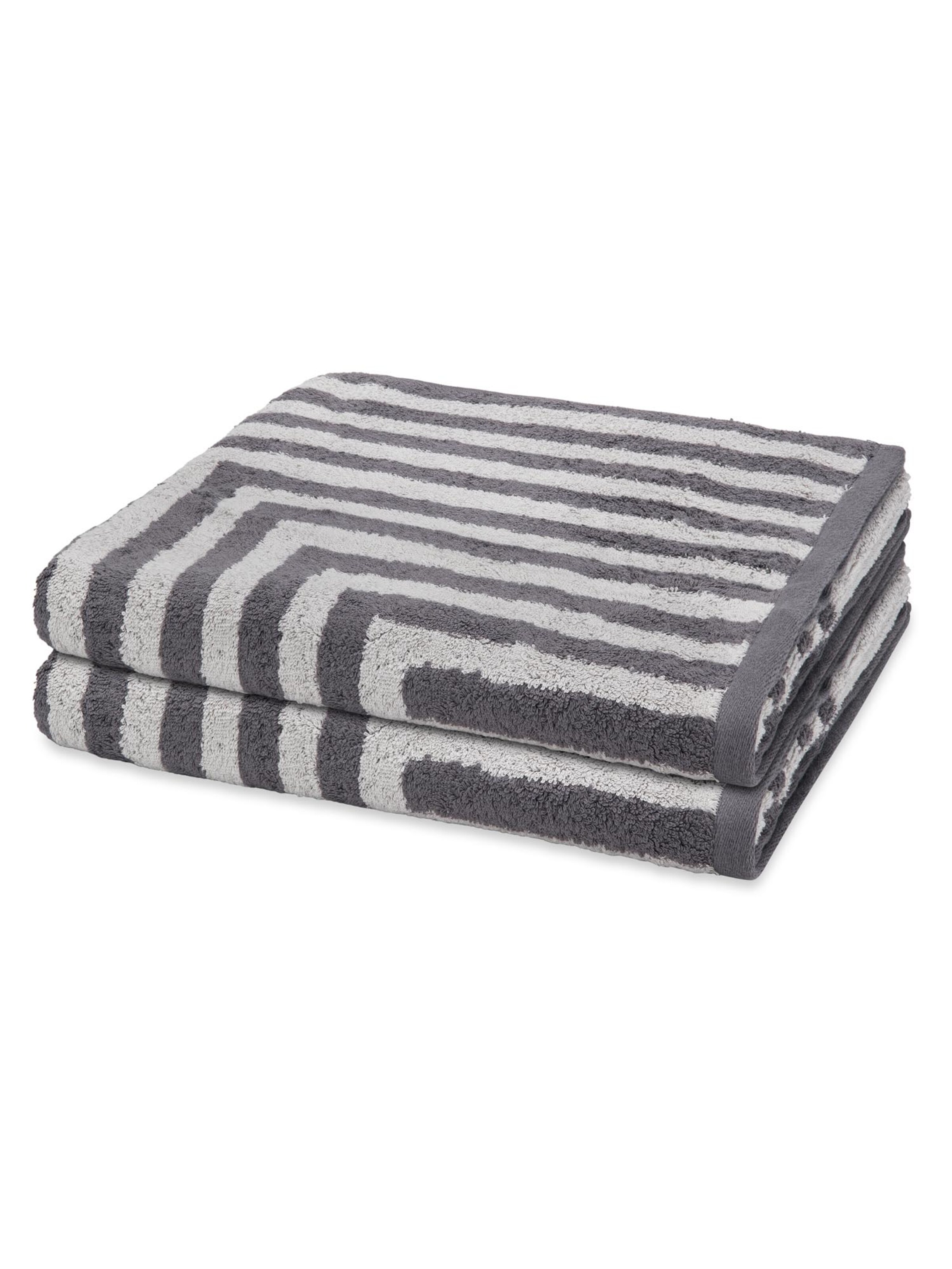 ROSS Towel 'Grafik' in Grey: front