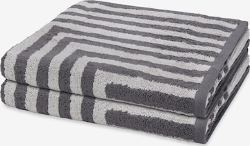ROSS Towel 'Grafik' in Grey: front