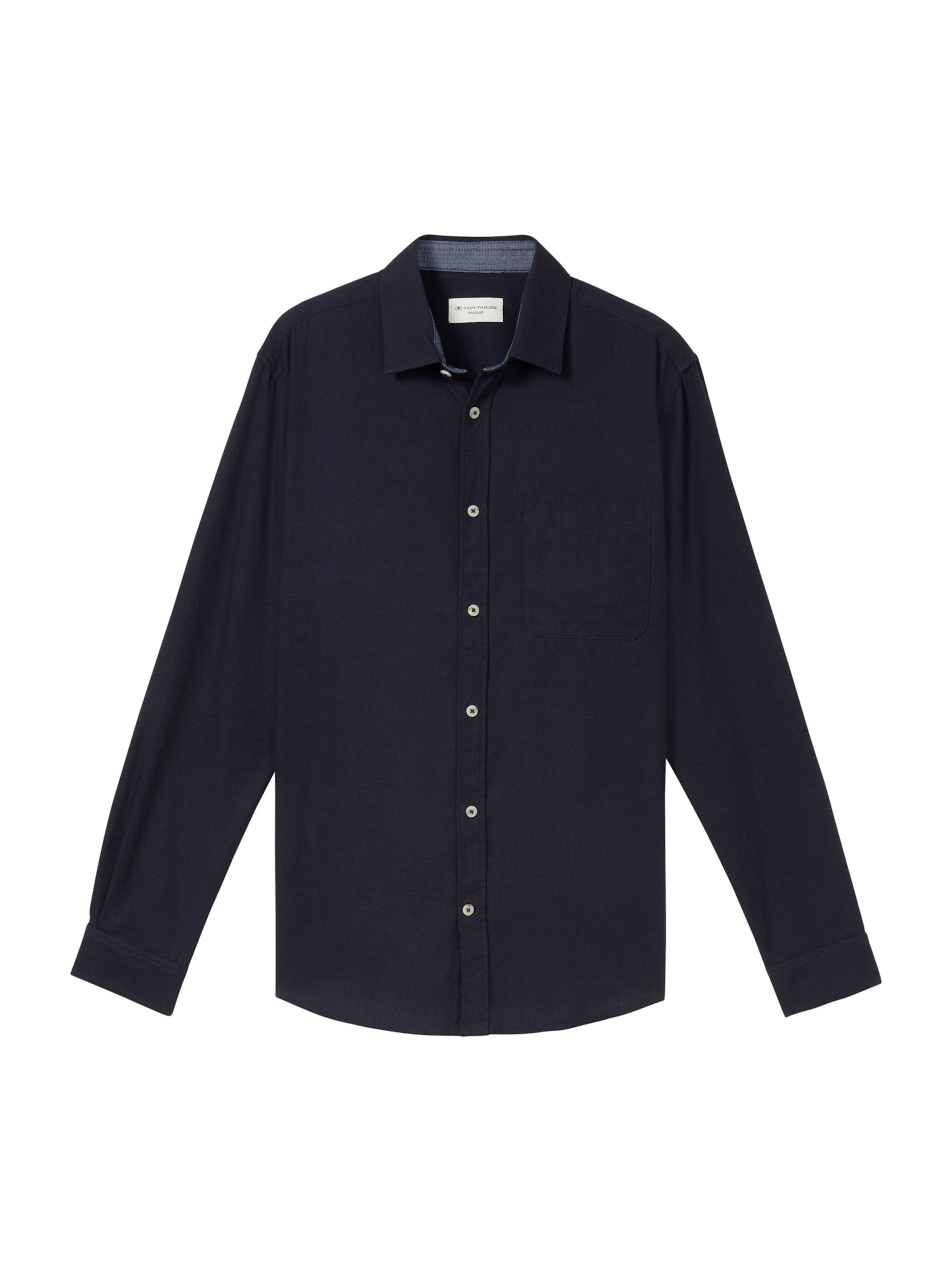 TOM TAILOR Regular fit Button Up Shirt in Blue: front