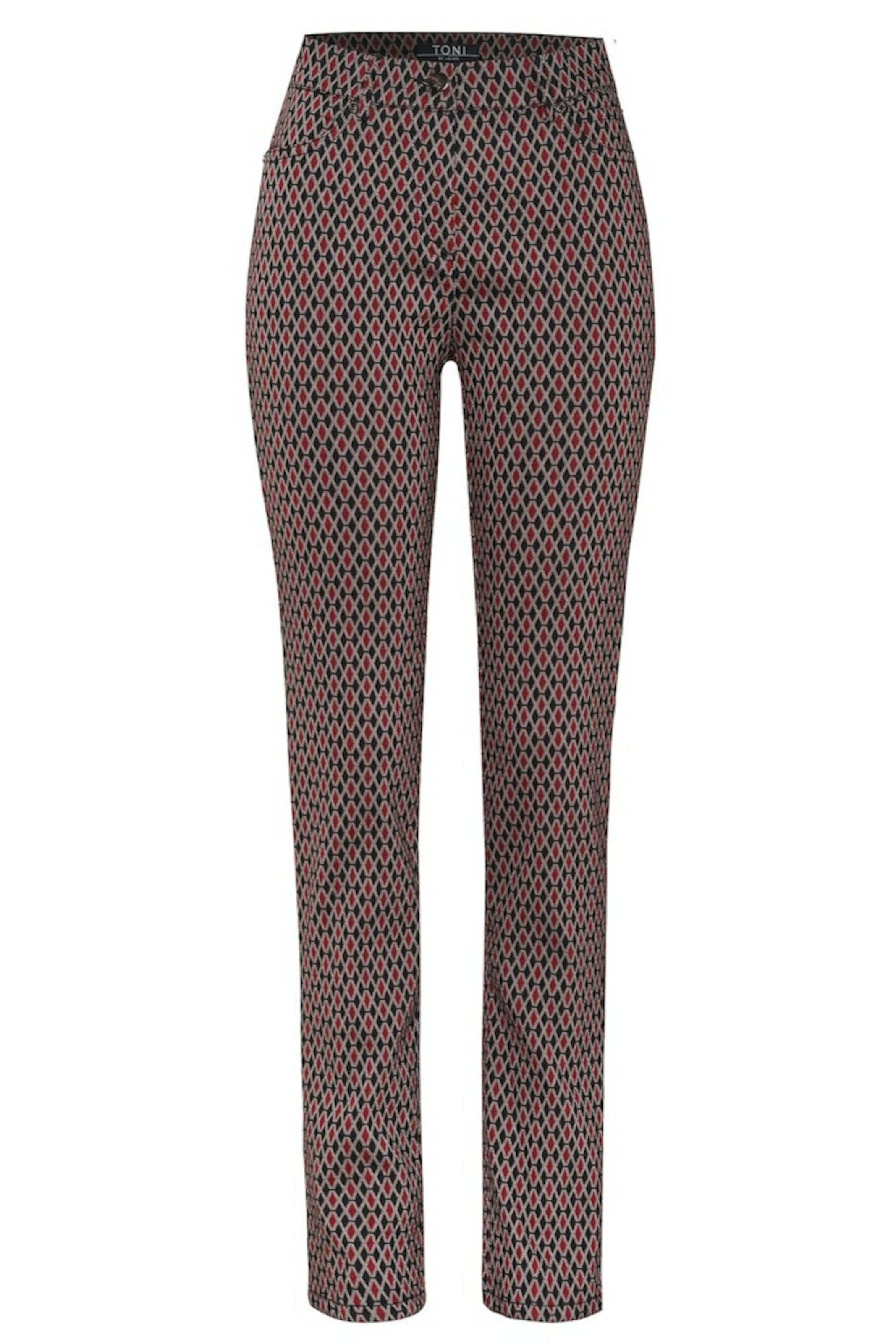 Coupe slim Pantalon TONI en rouge : devant