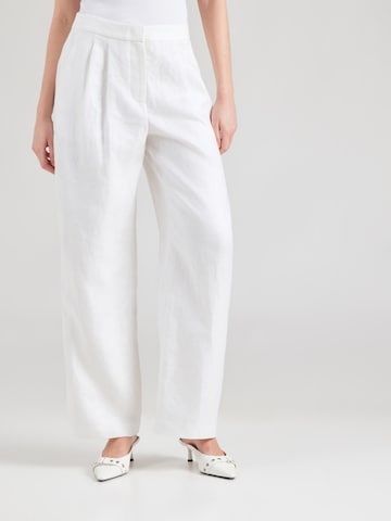 ARMANI EXCHANGE Широкий Брюки со складками в Белый: спереди