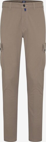 Coupe slim Jeans cargo MEYER en beige : devant