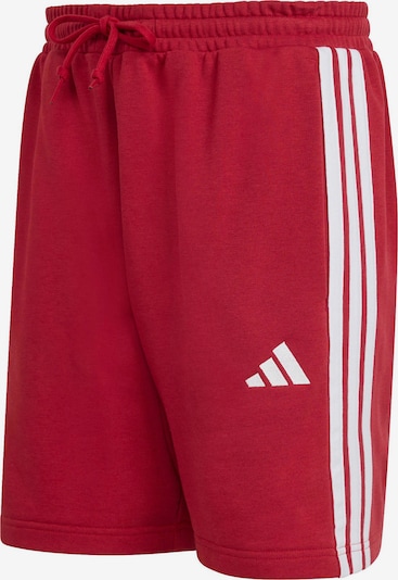 Kelnės 'Essentials' iš ADIDAS SPORTSWEAR, spalva – tamsiai raudona / balta, Prekių apžvalga