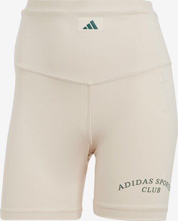 ADIDAS PERFORMANCE Sportbroek 'Club' in Beige: voorkant