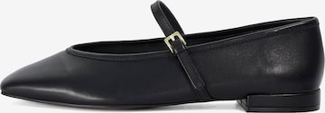 Dune LONDON Ballerina met riempjes 'Heartthrob' in Zwart: voorkant