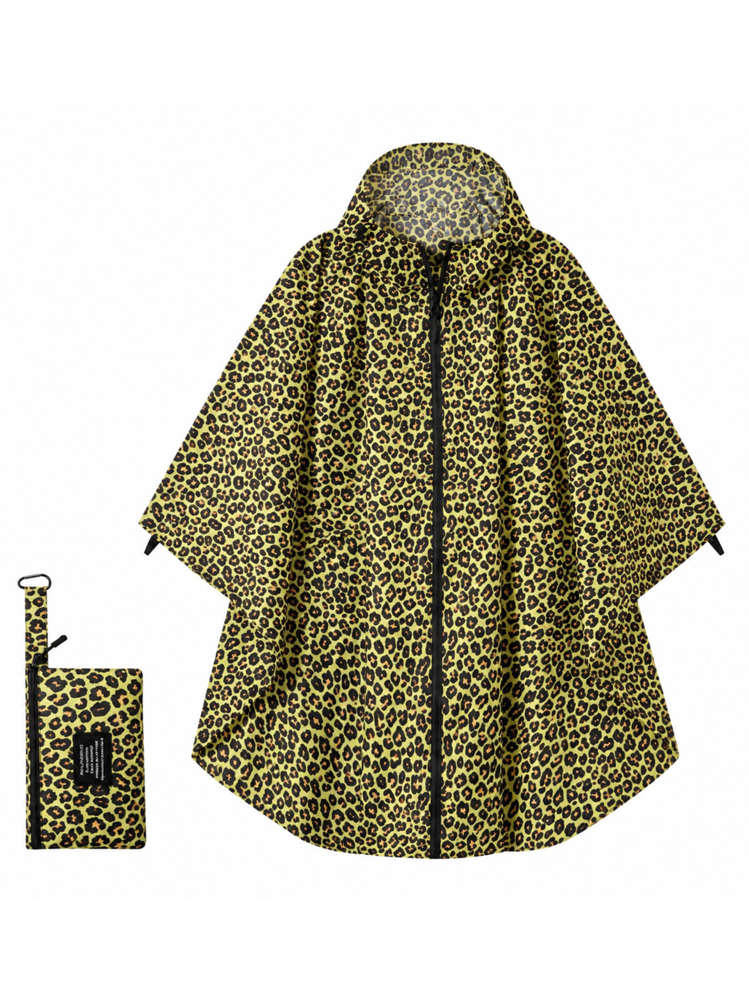 Magicshe Raincoat 'Regenponcho mit Leo-Print' in Brown: front