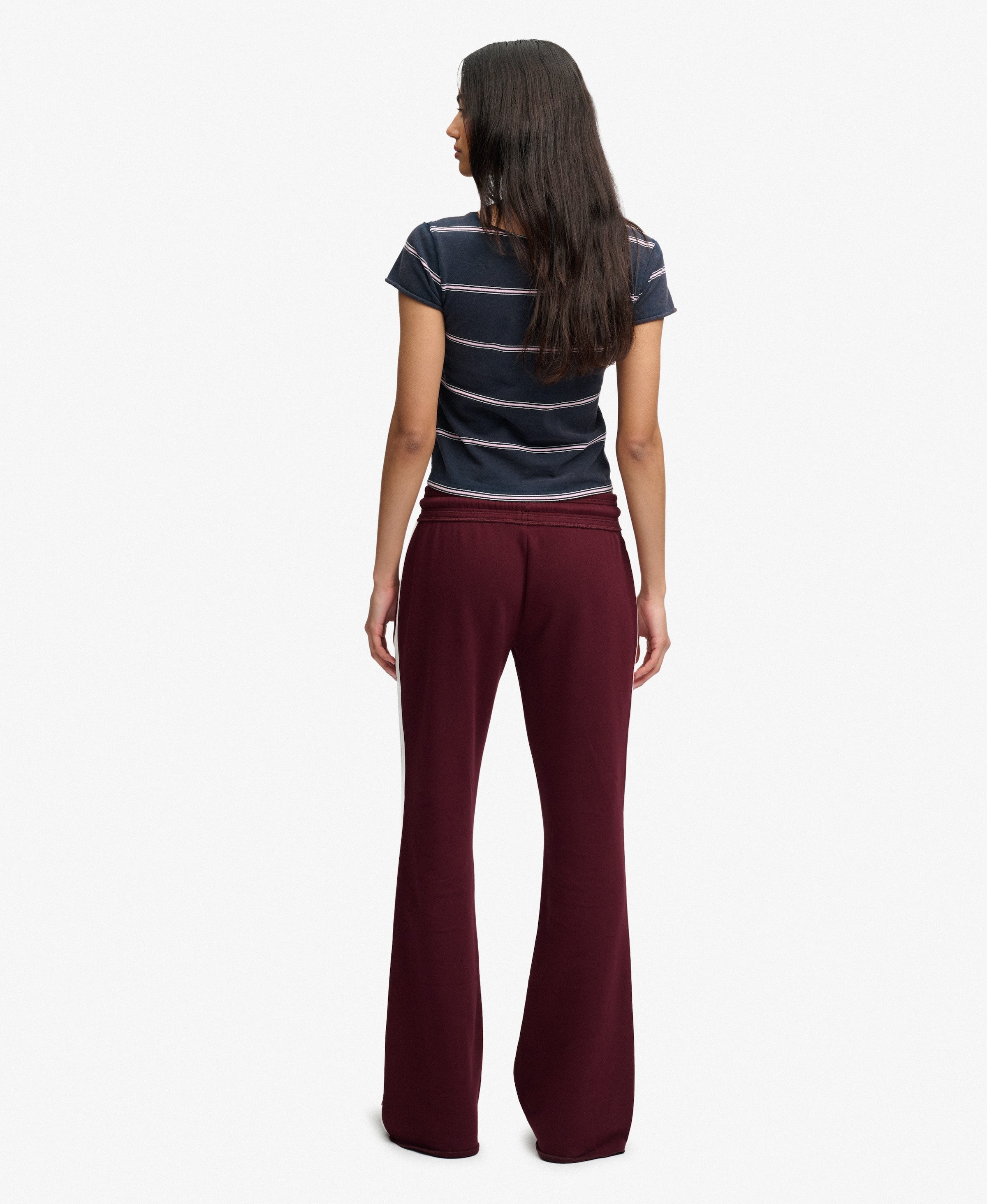 Superdry & Co Flared Broek 'Athletic Essentials' in Rood