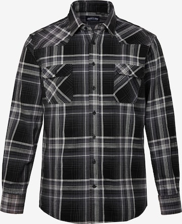 John F. Gee Button Up Shirt in Black: front