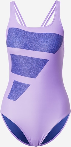 ADIDAS PERFORMANCE Sports swimsuit in Purple: front