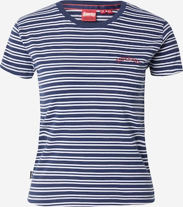 T-shirt 'Essential' Superdry en bleu : devant