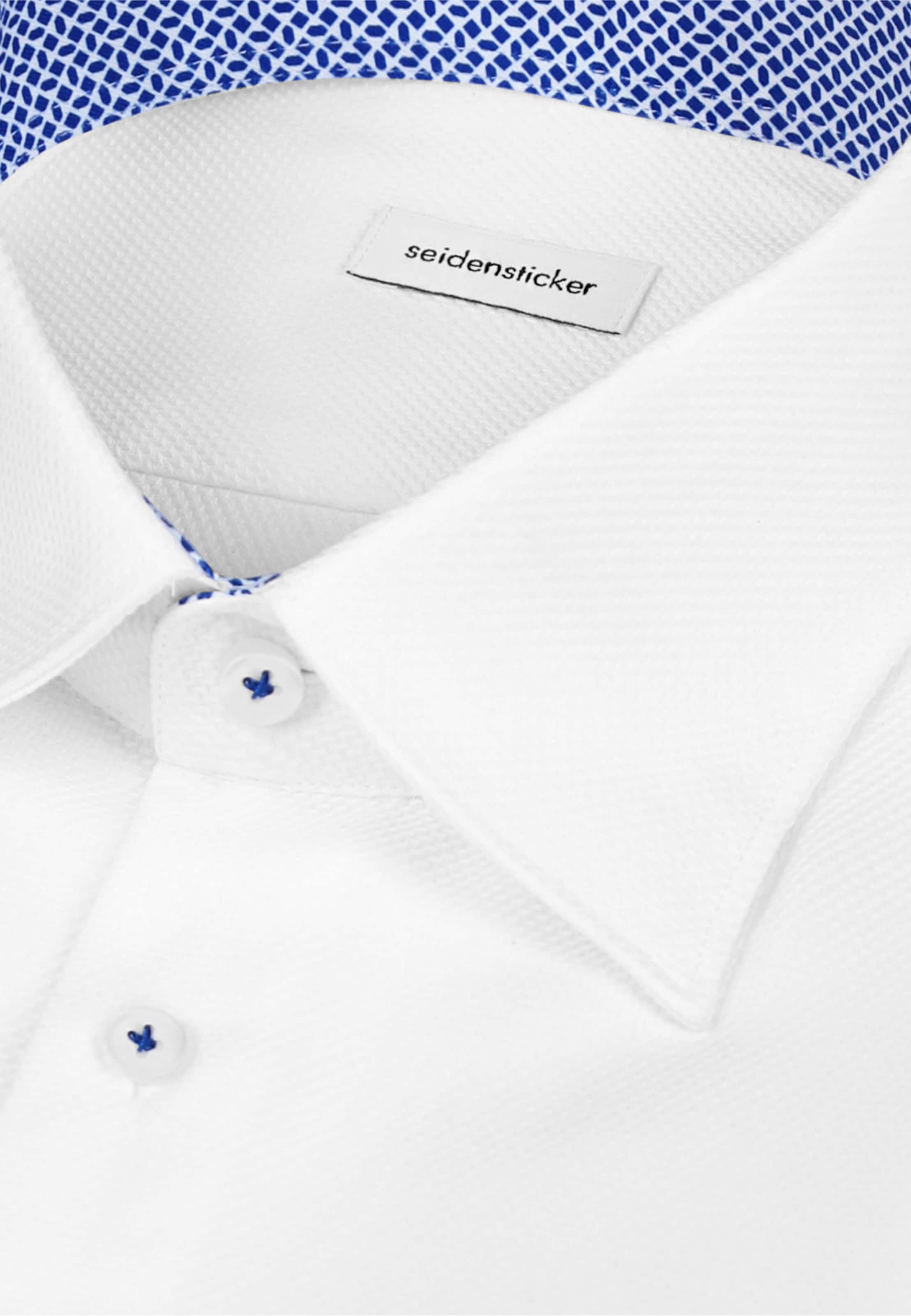 SEIDENSTICKER Regular fit Zakelijk overhemd 'Schwarze Rose' in Wit