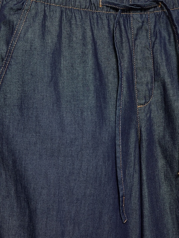 Wide leg Jeans de la Pull&Bear pe albastru