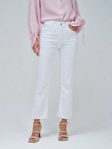 Salsa Jeans Flared Jeans 'Faith' in Wit: voorkant