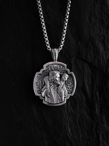 REYTEL Pendant 'JESUS SHEPHERD' in Silver: front