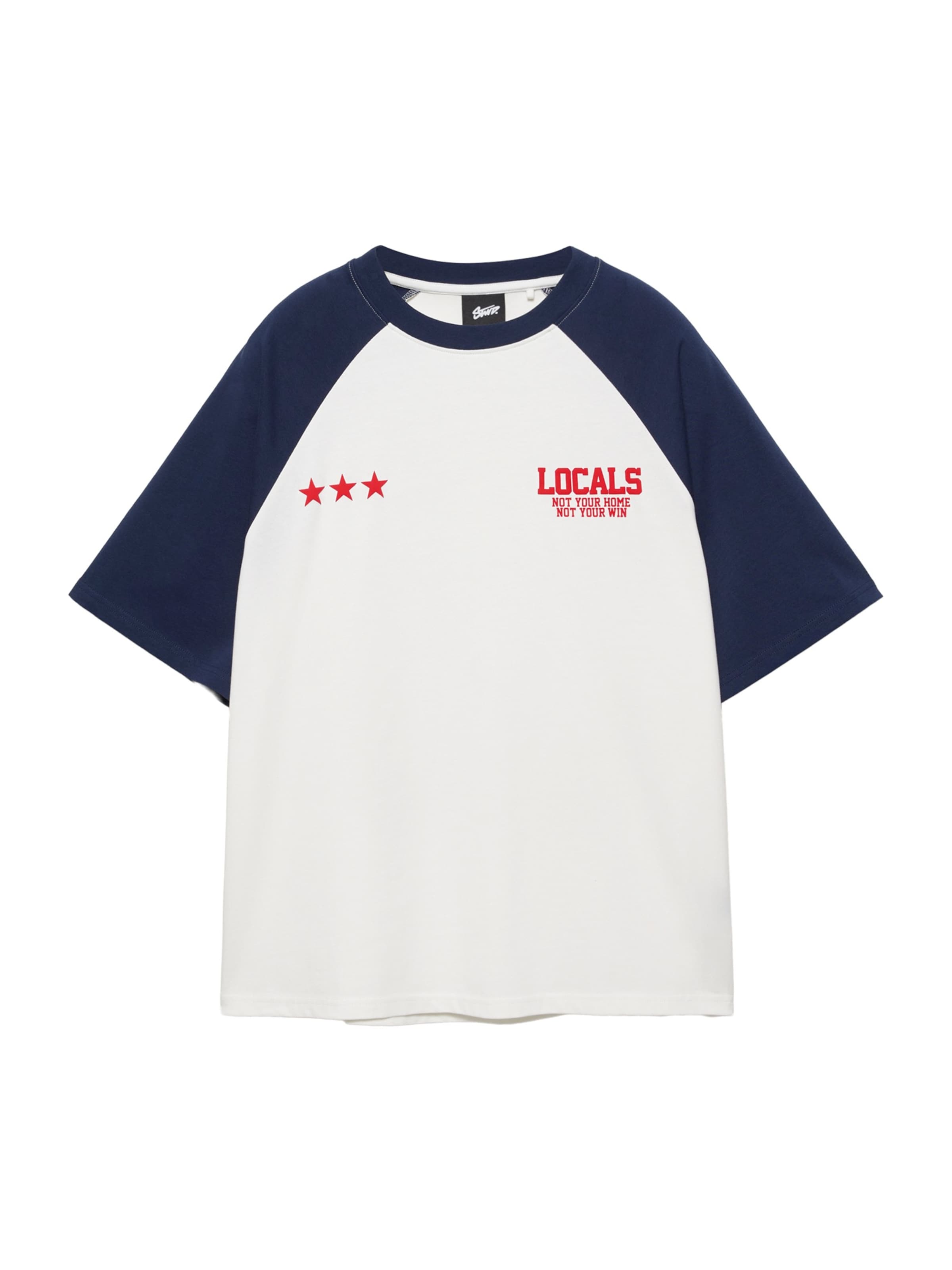 tengerészkék / piros / fehér Pull&Bear Póló, Termék nézet