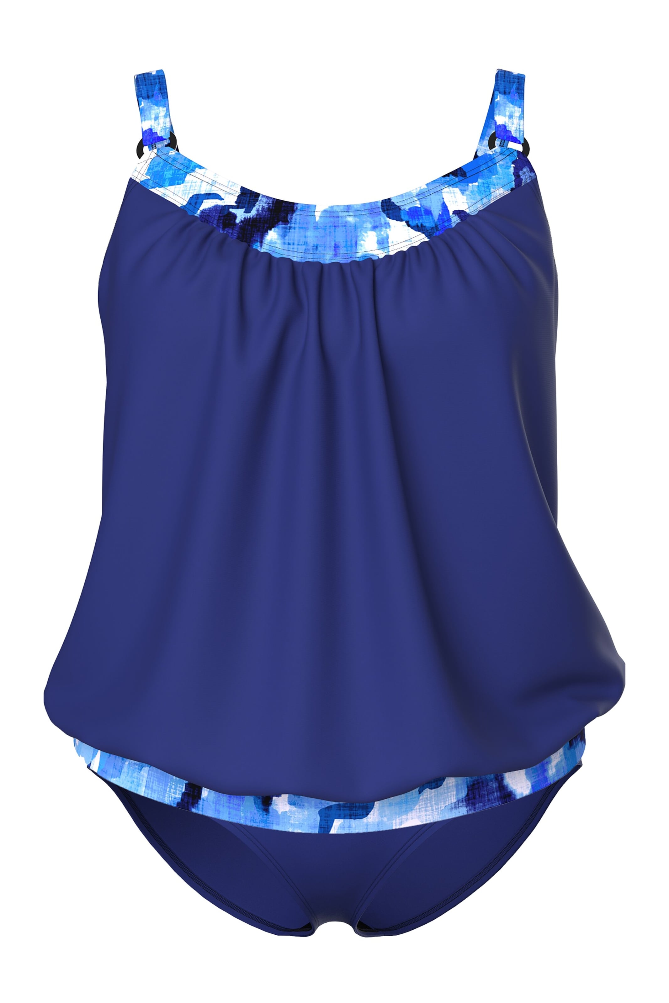 Ulla Popken Bustier Body in Blau: Vorderseite