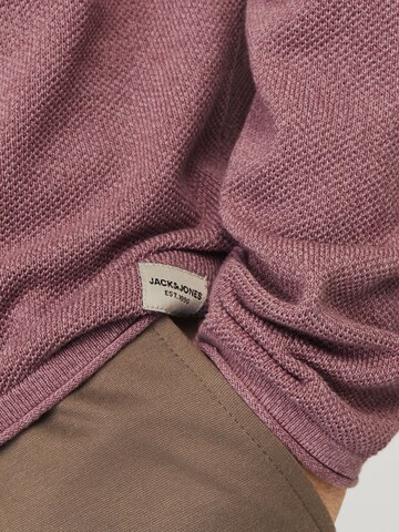 JACK & JONES Regular Fit Pullover 'Hill' i pink