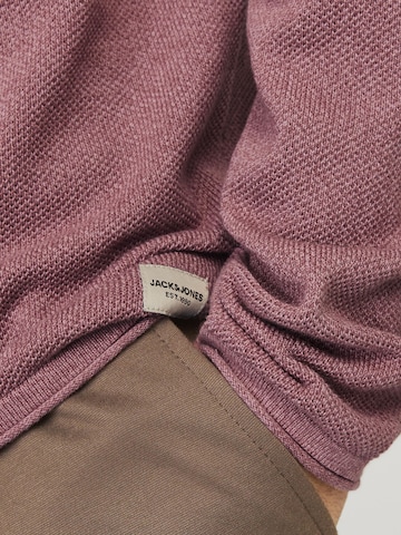 JACK & JONES Regular Fit Pullover 'Hill' in Pink