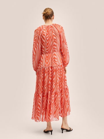 MANGO Košilové šaty 'LIDIA' – oranžová