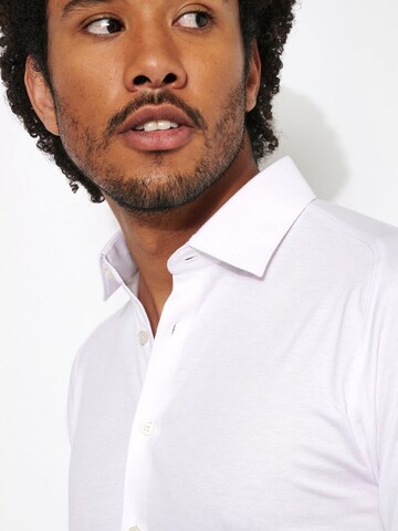 DESOTO Slim fit Button Up Shirt in White