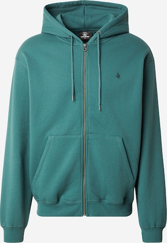 Volcom Jopa na zadrgo 'SINGLE STONE' | zelena barva: sprednja stran