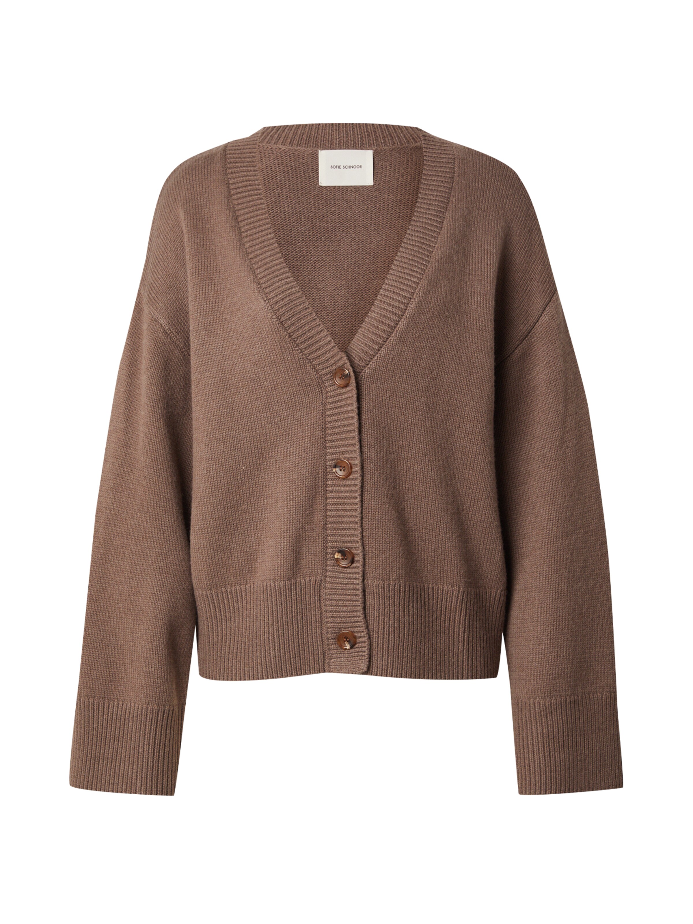 Sofie Schnoor Πλεκτή ζακέτα 'Kaja' σε καφέ: μπροστά