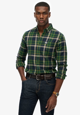Chemise Superdry en vert : devant