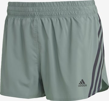 ADIDAS SPORTSWEAR Workout Pants 'Run Icons 3' in Green: front