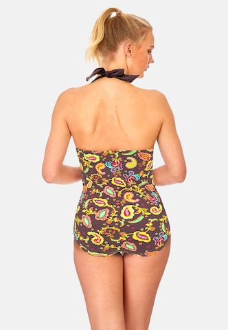 BECO the world of aquasports Badeanzug 'Boho Blossom' in Braun