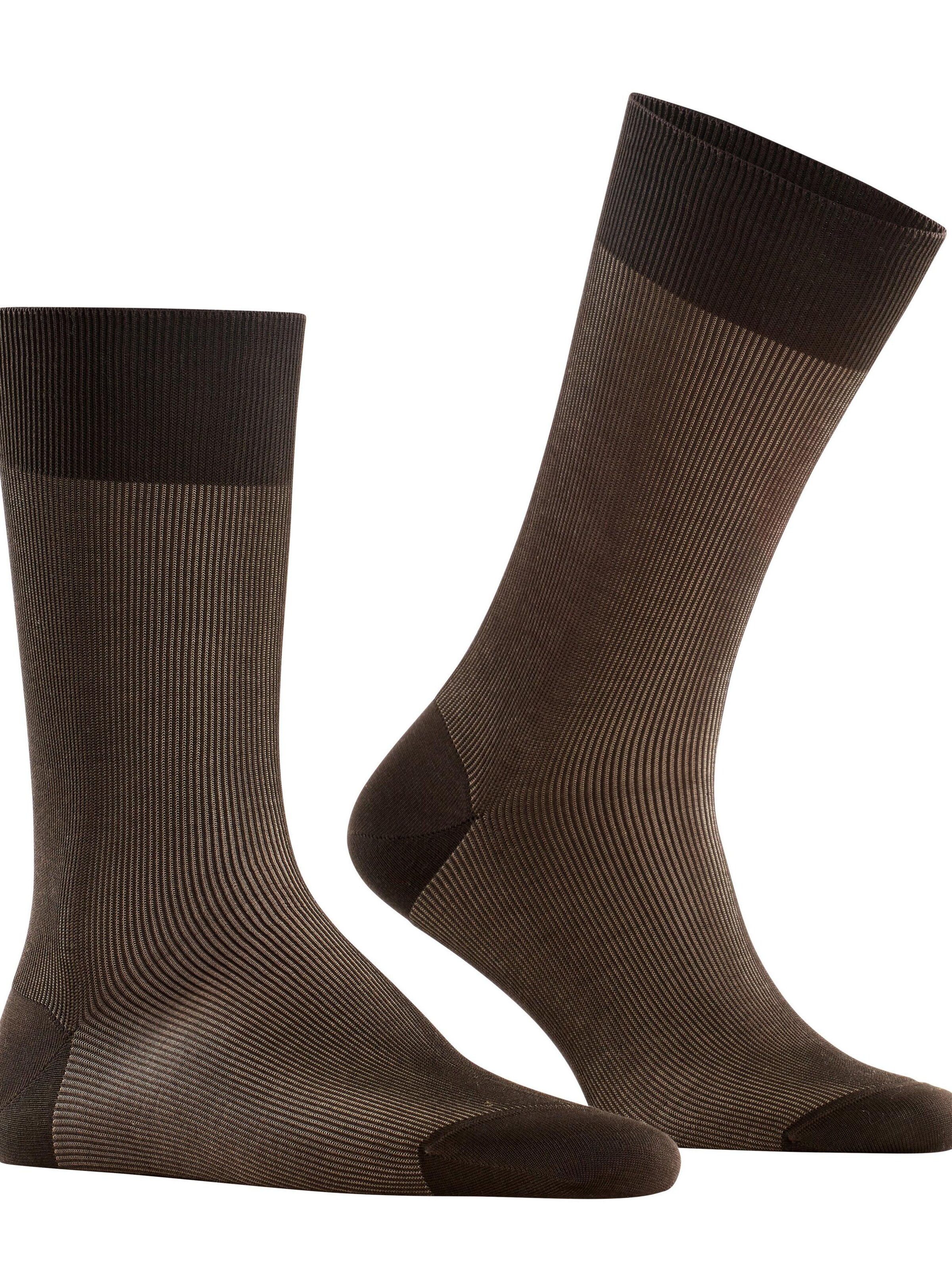 FALKE Socks 'Fine Shadow' in Brown