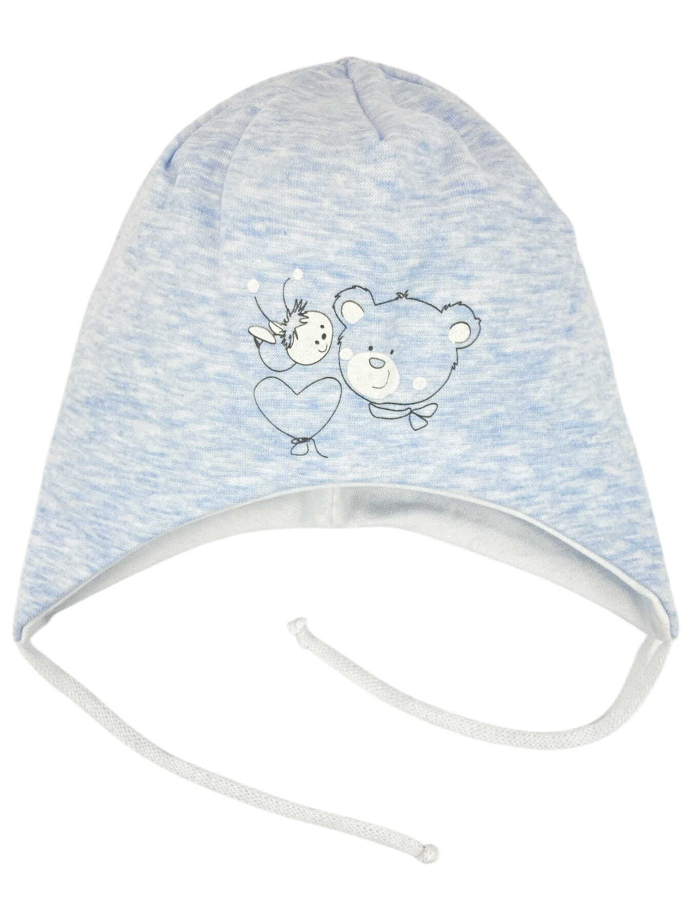 Aliap Mütze 'Biene' in Blau: Vorderseite