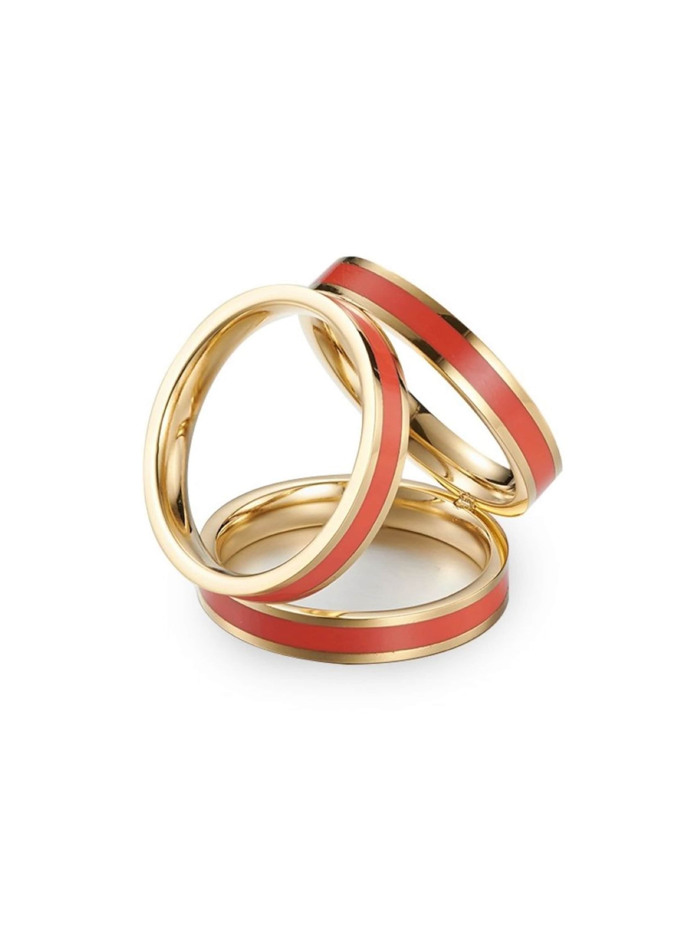 alberto cabale Scarf 'Bague 3' in Red: front