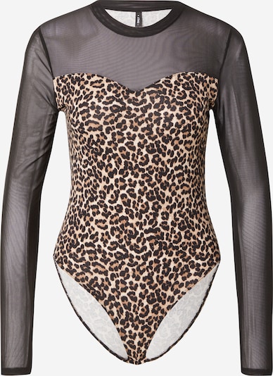 Marškinėliai-glaustinukė 'ONLLive Love' iš ONLY, spalva – tamsi smėlio / juoda, Prekių apžvalga