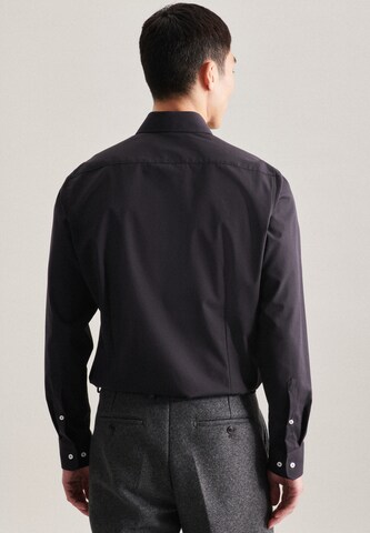 SEIDENSTICKER Regular Fit Hemd in Schwarz