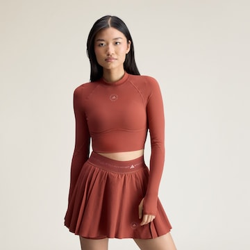 ADIDAS BY STELLA MCCARTNEY - Camiseta funcional 'TruePurpose' en marrón: frente