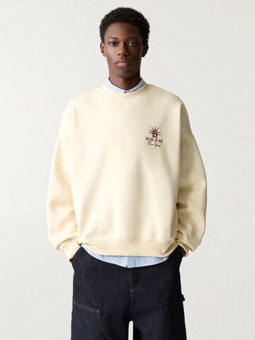 Pull&Bear Sweatshirt 'NEW YORK' in White